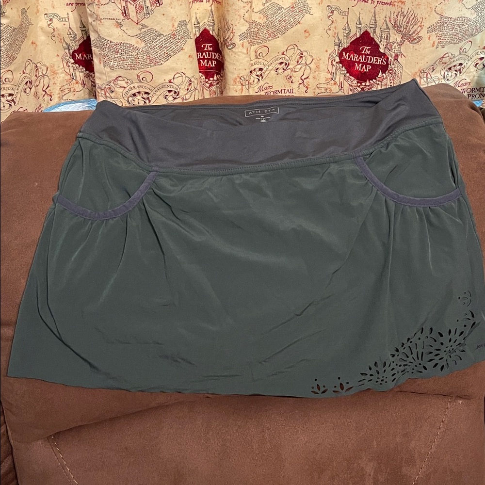 Athleta Charcoal Skort with Subtle Design